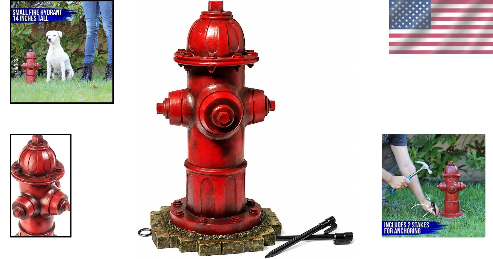Weather-Resistant 14-Inch Dog Fire Hydrant – Perfect for Potty Training Outdoors