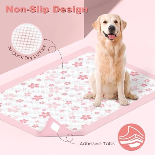 Extra Large Dog Pee Pads 28″x34″ – 100 Count, Super Absorbent, Leak-Proof, Thick