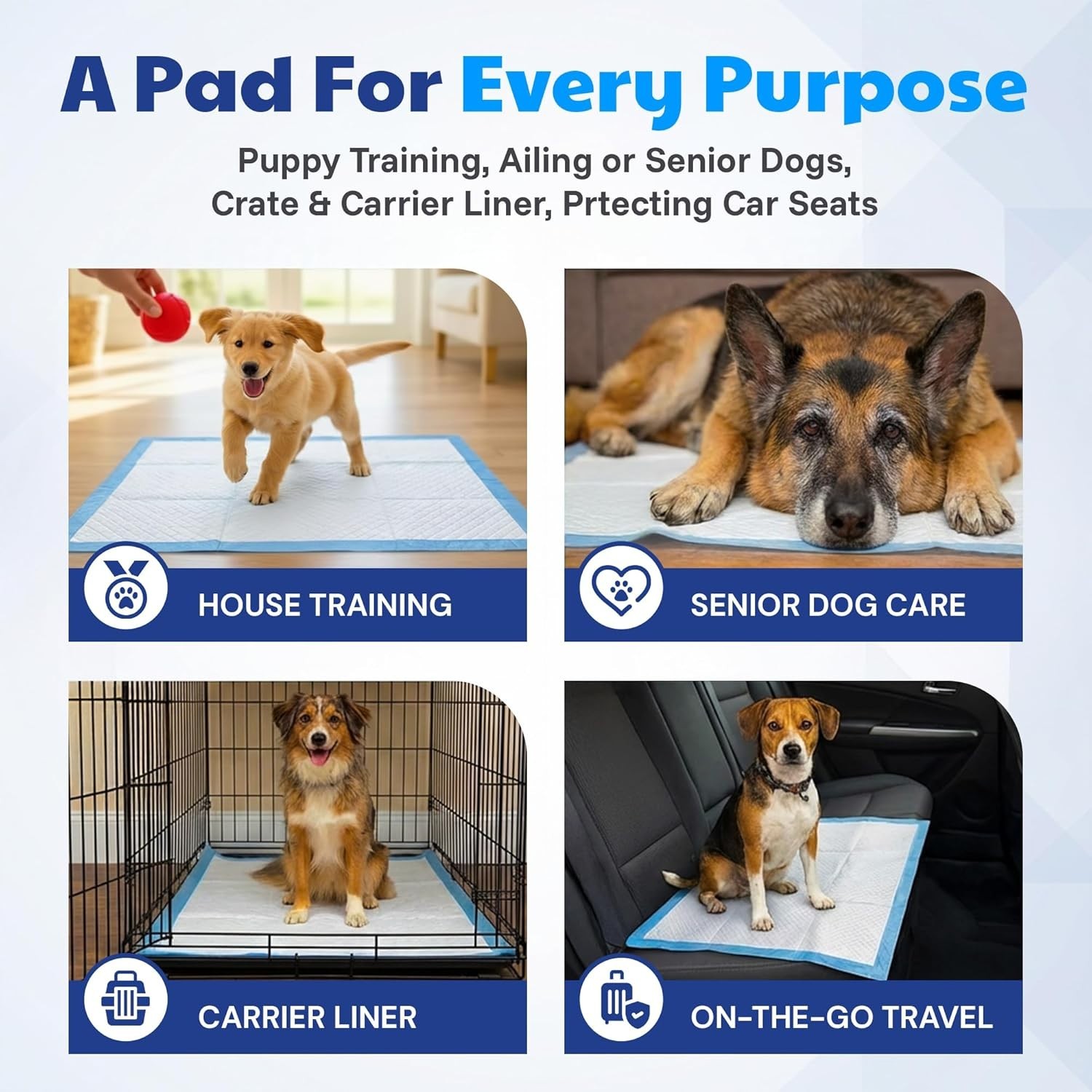 Fresh Scented Puppy Pads 28×30 – Odor Neutralizing, Ultra Absorbent – 50 in Pack