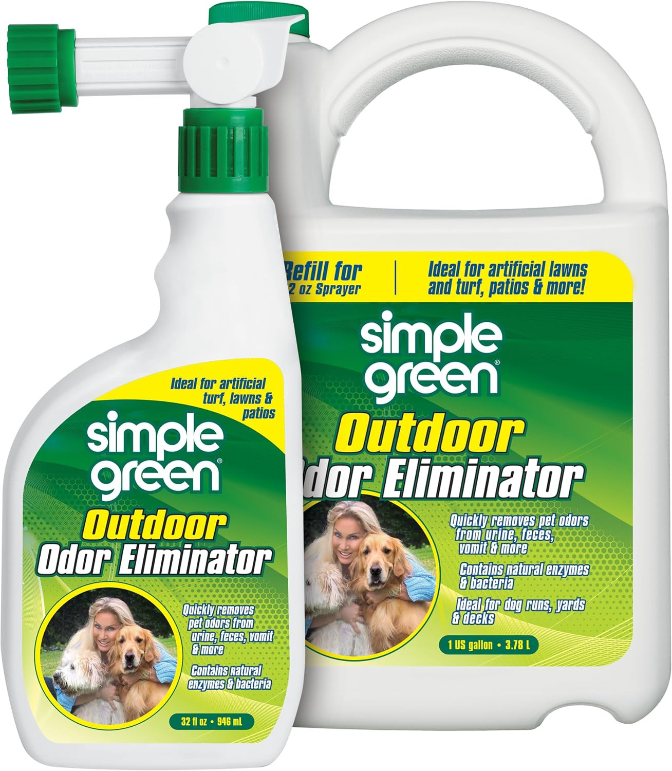 Outdoor Odor Eliminator for Pets, Dogs, Ideal for Artificial Grass & Patio (32 O