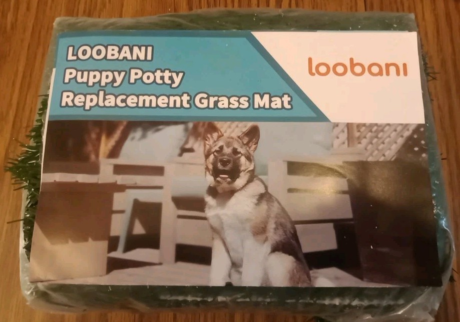 2Pack Loobani Puppy Potty Replacement Grass Mat 14×18 dog reusable open Box NEW