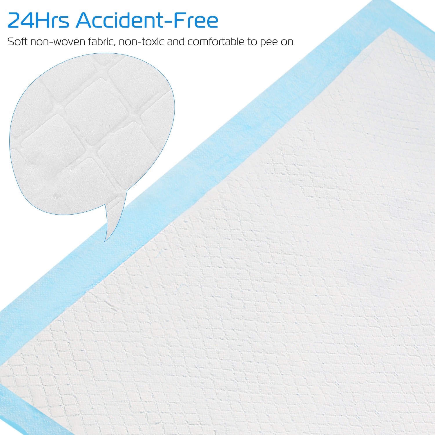 50Pcs Cat Puppy Training Pads 5-Layer Leak-Proof Odor Control 24x18in