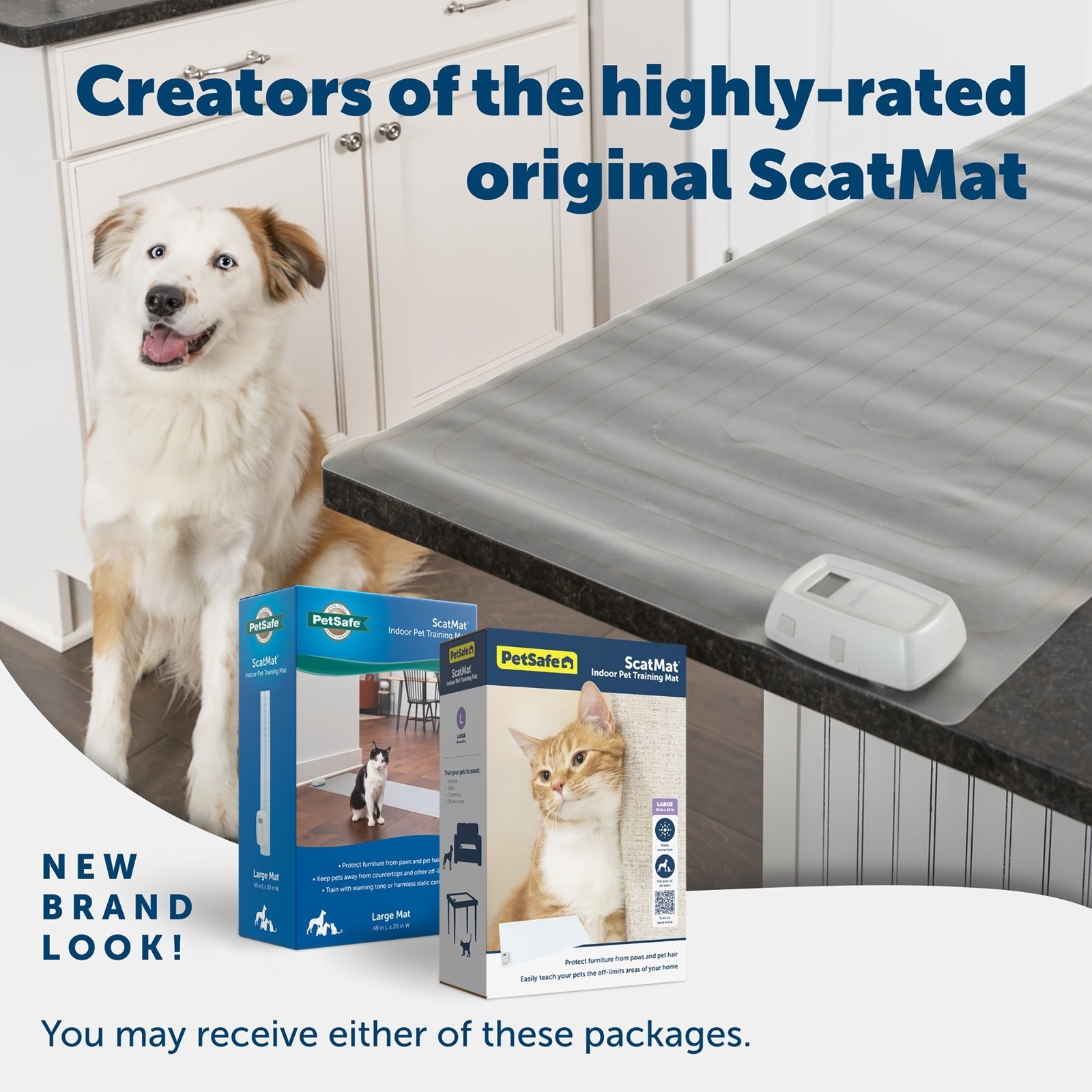 ScatMat Indoor Cat and Dog Training Mat – 7 Tone/Static Training Modes 48 X 20in