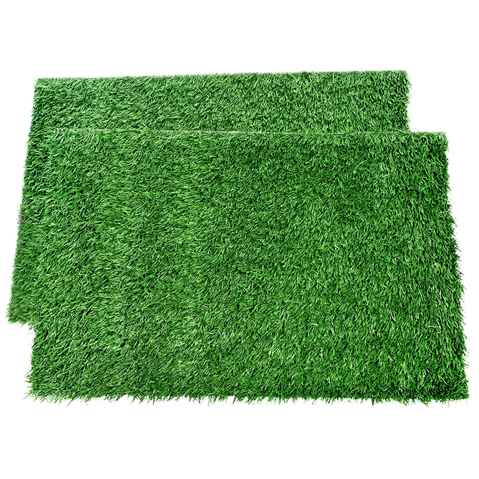 LOOBANI Dog Grass Pee Pads, 2 Pack Artificial Pads 18*23 inch, Green
