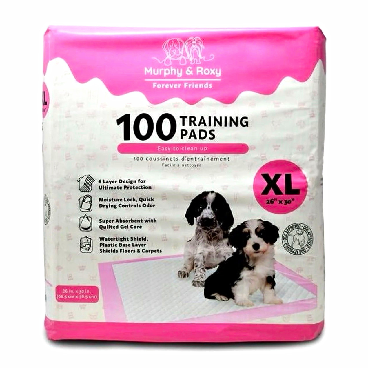 Murphy & Roxy Training Pads XL 36 x 30 100ct Moisture Lock Odor Control