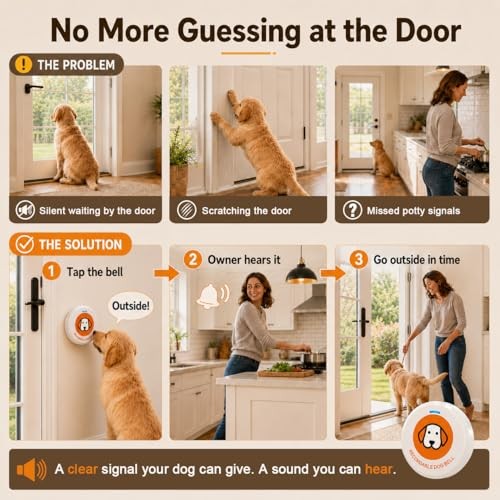 Recordable Dog Doorbell – Train Your Dog with Your Own Voice, Puppy Potty 1 pc