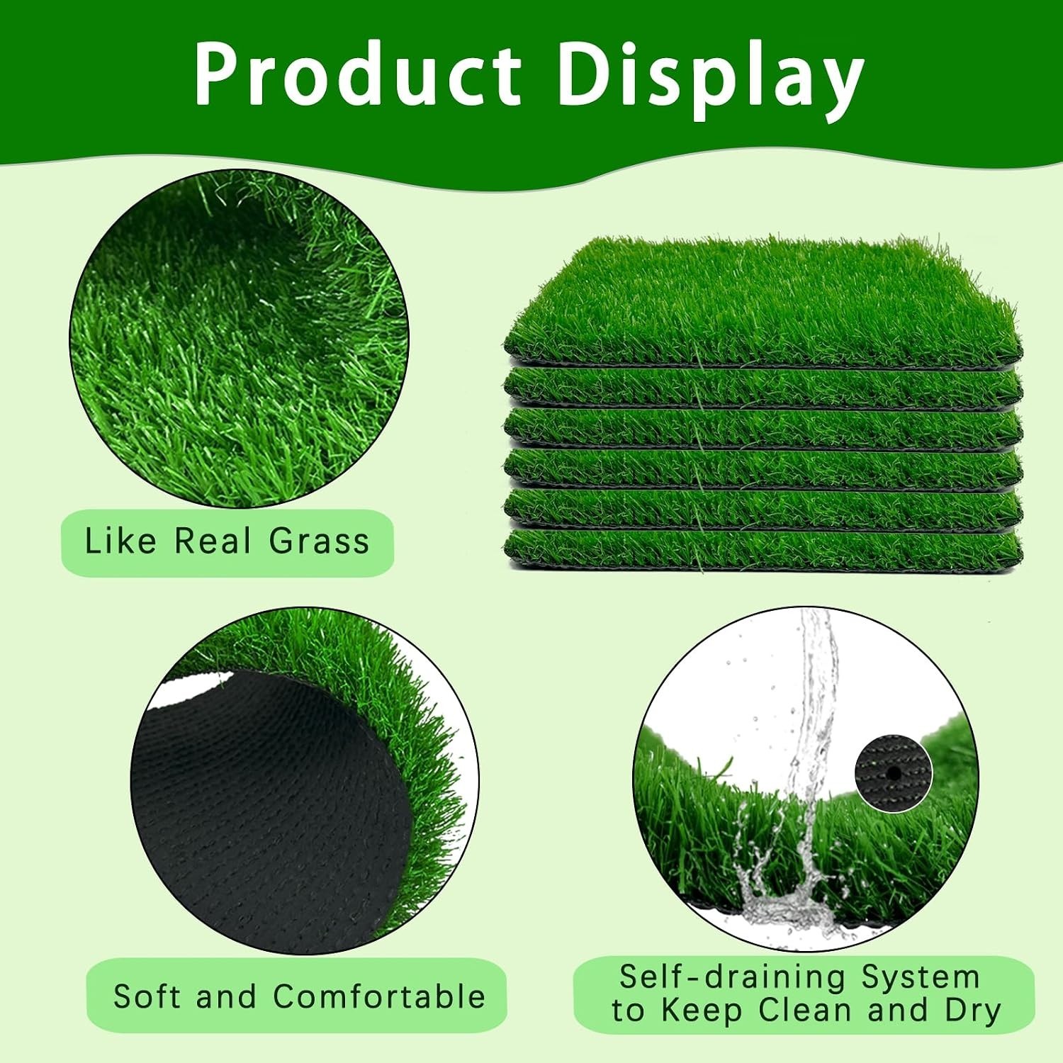 8 Pack -12×12″,Washable Thicken Artificia Grass Nesting Box Liners Pee Pads R…