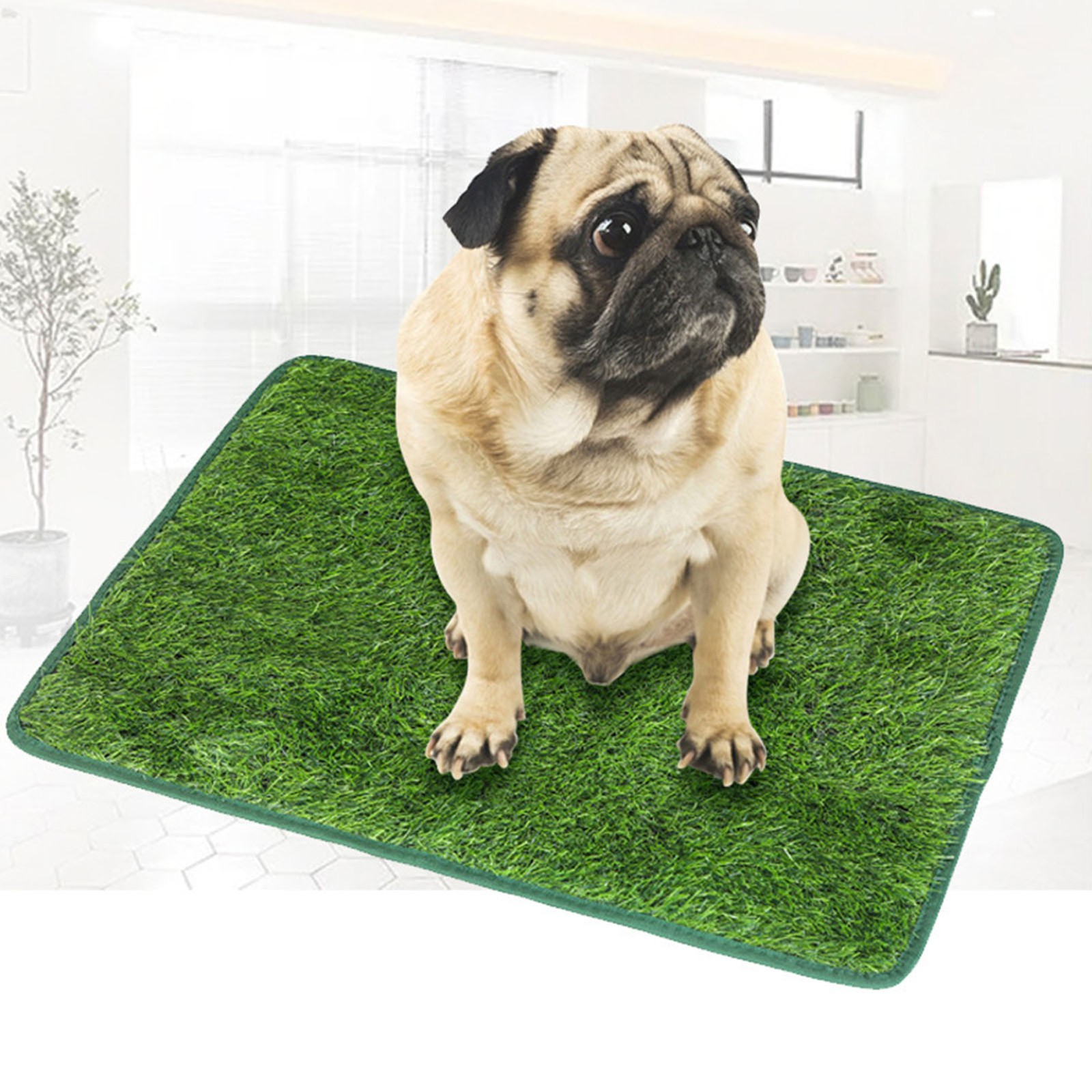 M-Artificial Dog Grass Pee Pad Water Proof Leakproof Washable Pupp BT0