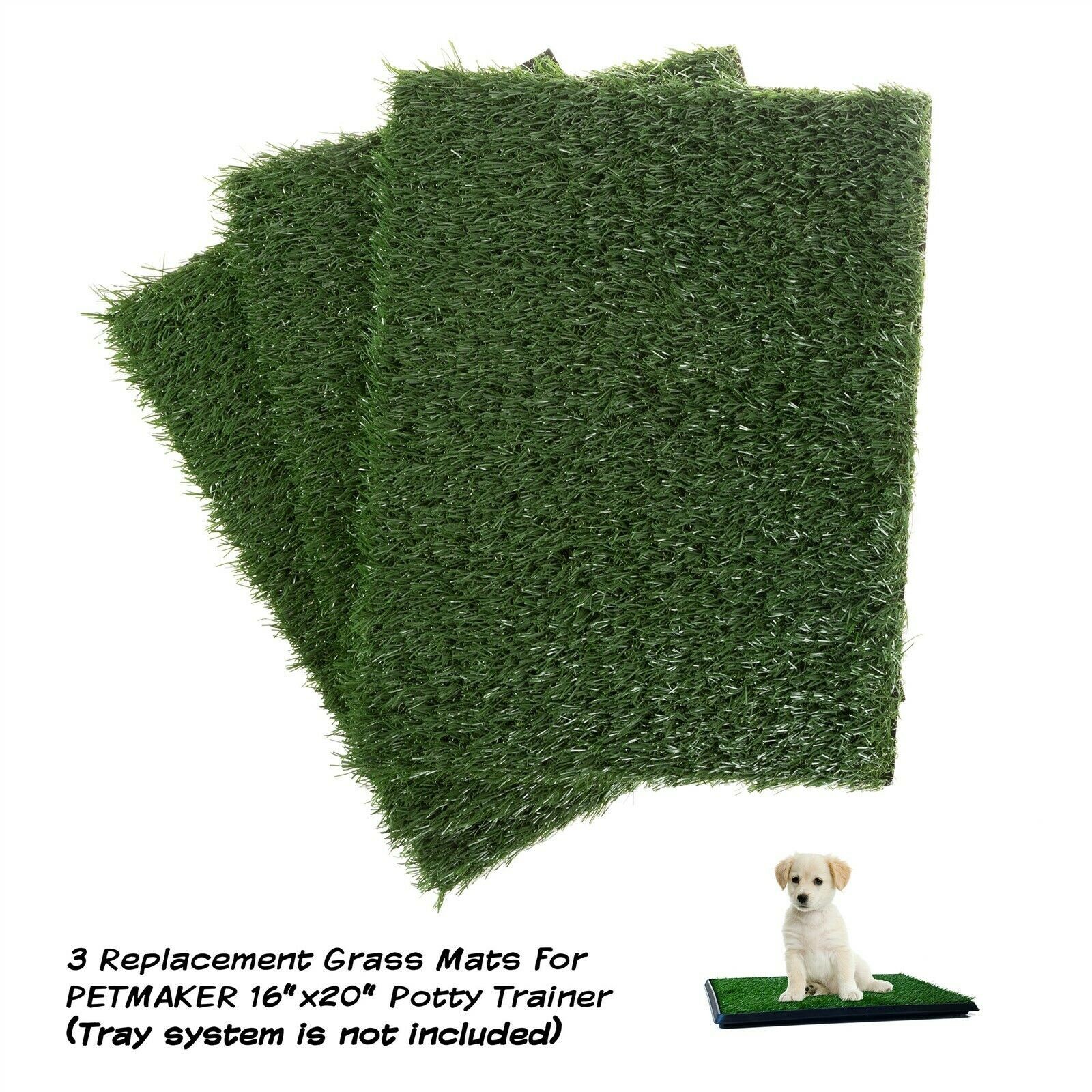 Puppy Potty Trainer Indoor Fake Grass Large Dog Training Pad 3 Replacement Pads