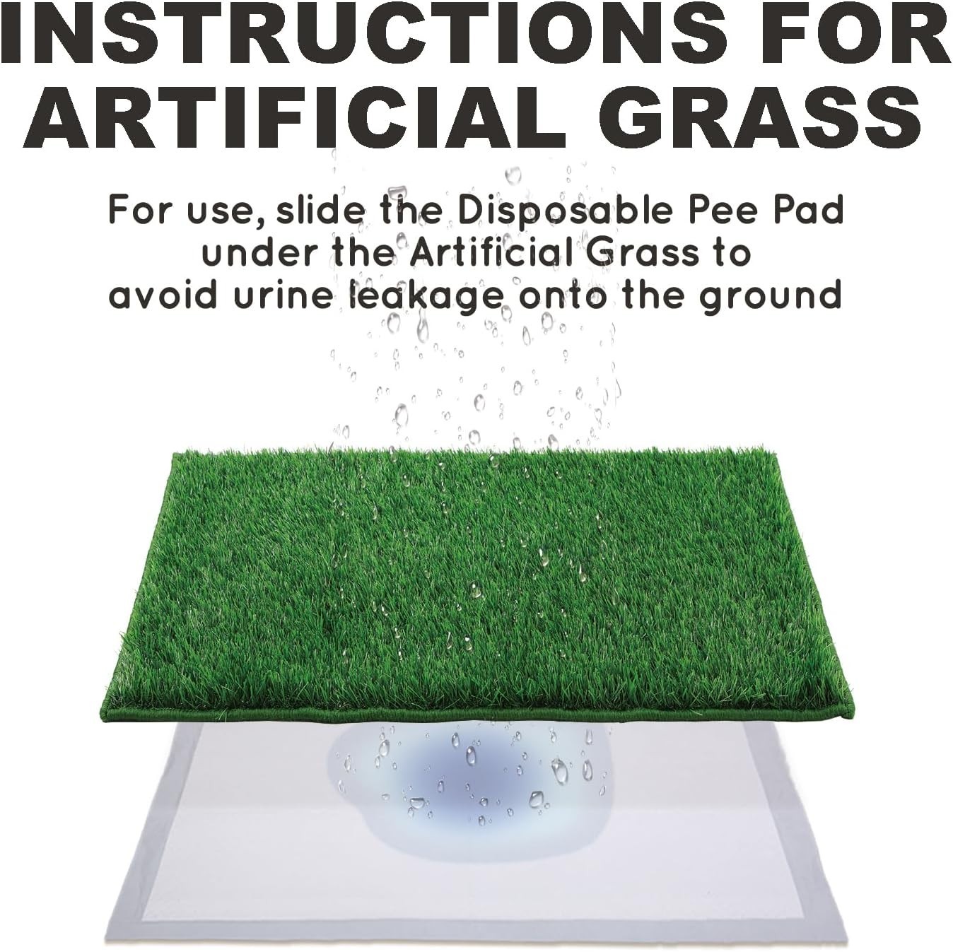 Artificial Grass Patch for Dogs Potty Training 30×20 Inches Easy Clean
