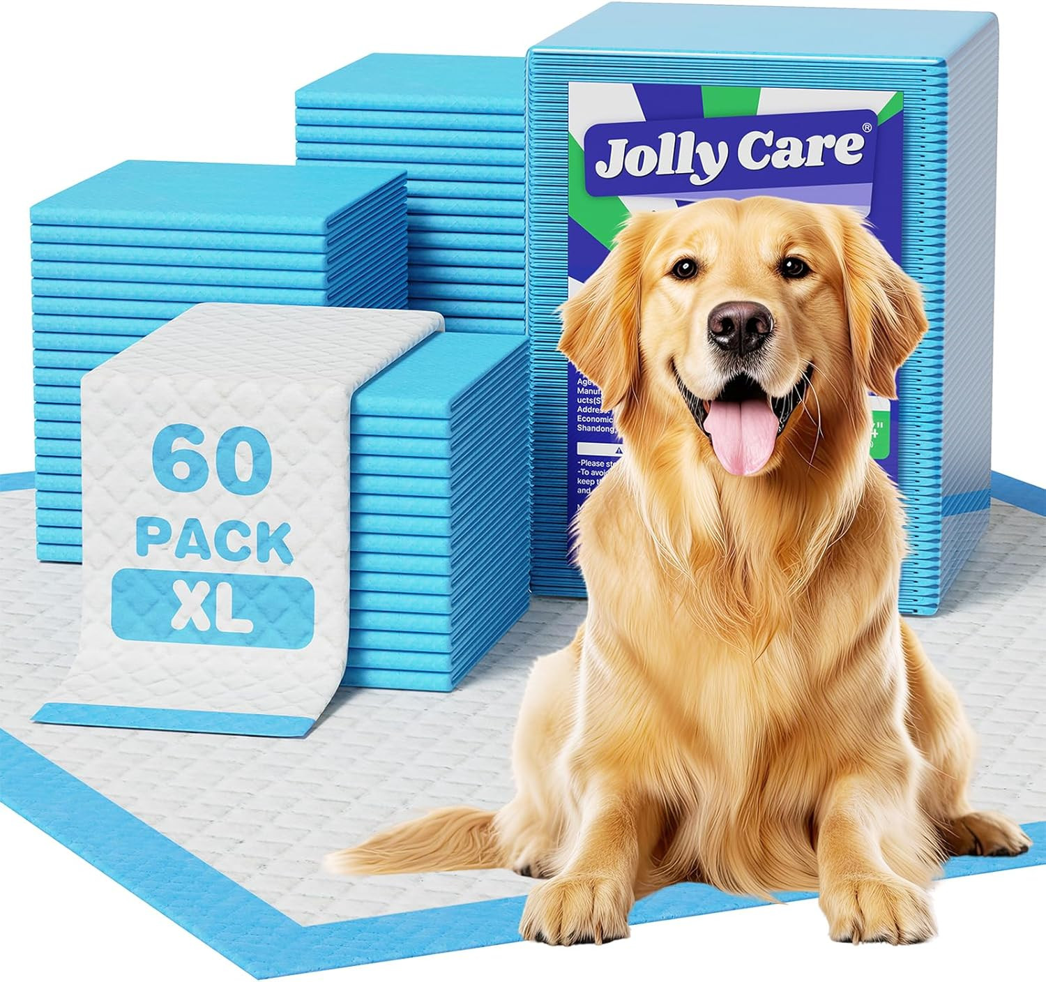 XL Dog Pee Pads 28X34-60 Count,Super Absorbent Dog Training Pads, Quick Drying