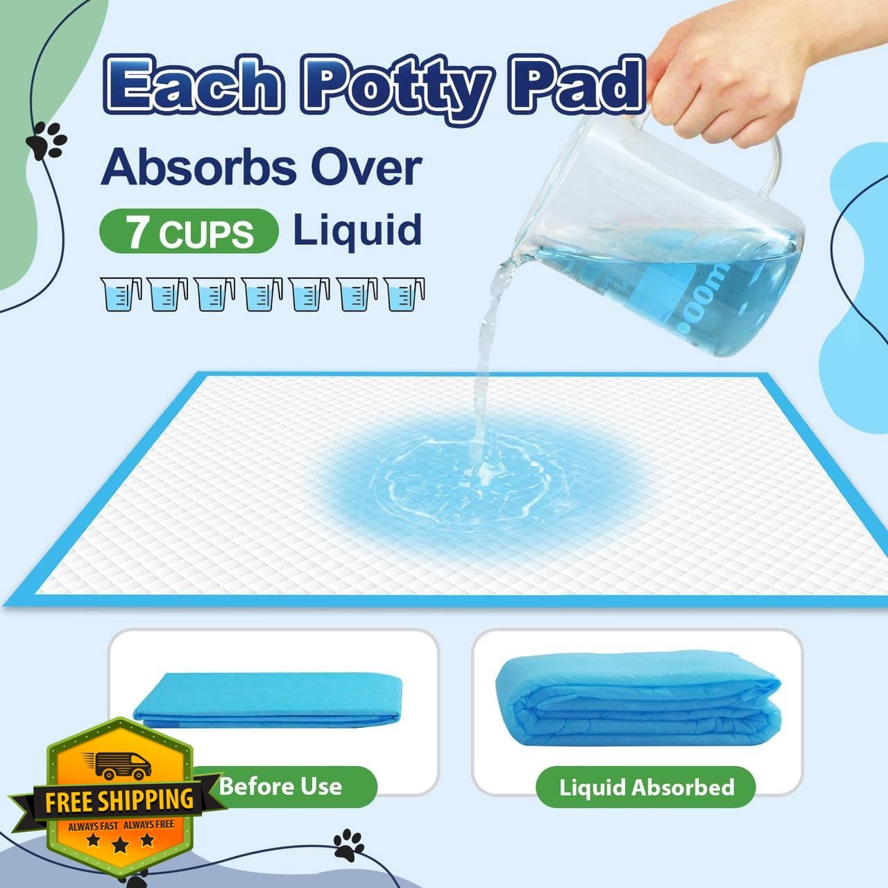 Oomicat Puppy Pads XL 34″x28″ 100 Count