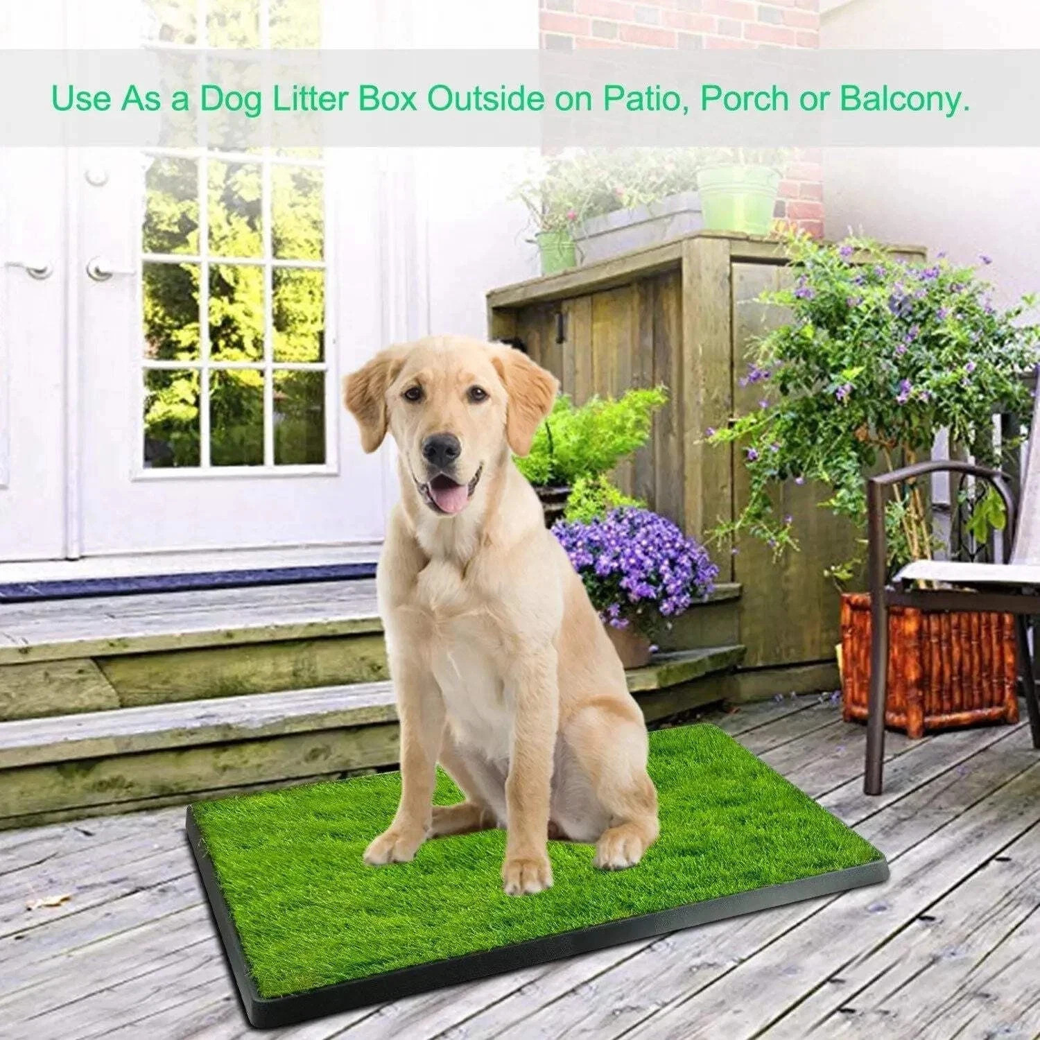 Dog Toilet Indoor Puppy Training Pad, Dog Potty Pet Training Grass Mat, Removabl