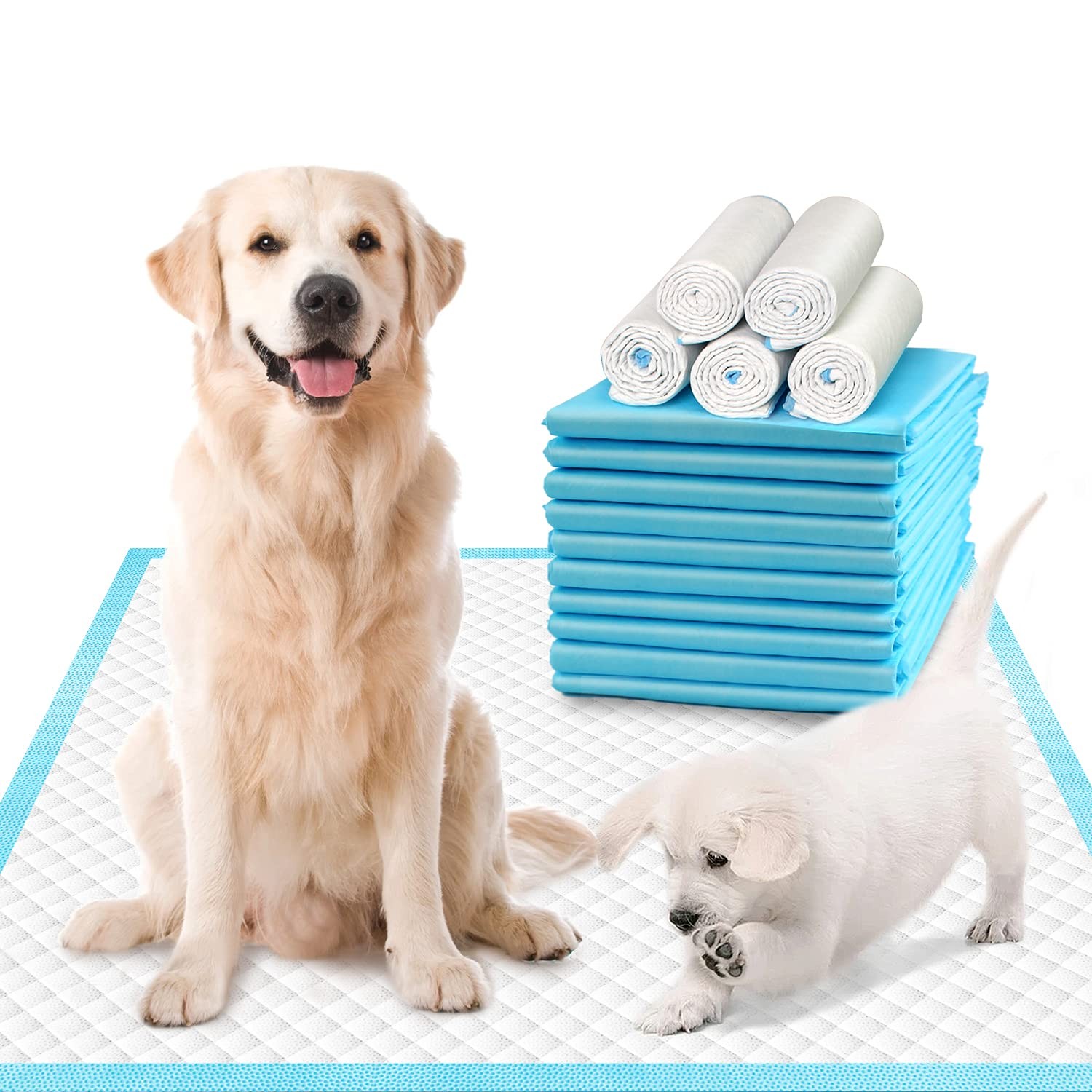 DEEP DEAR Extra Large Dog Pads 30″x26″ 40 Count, Thicker Pet Training and Pup…