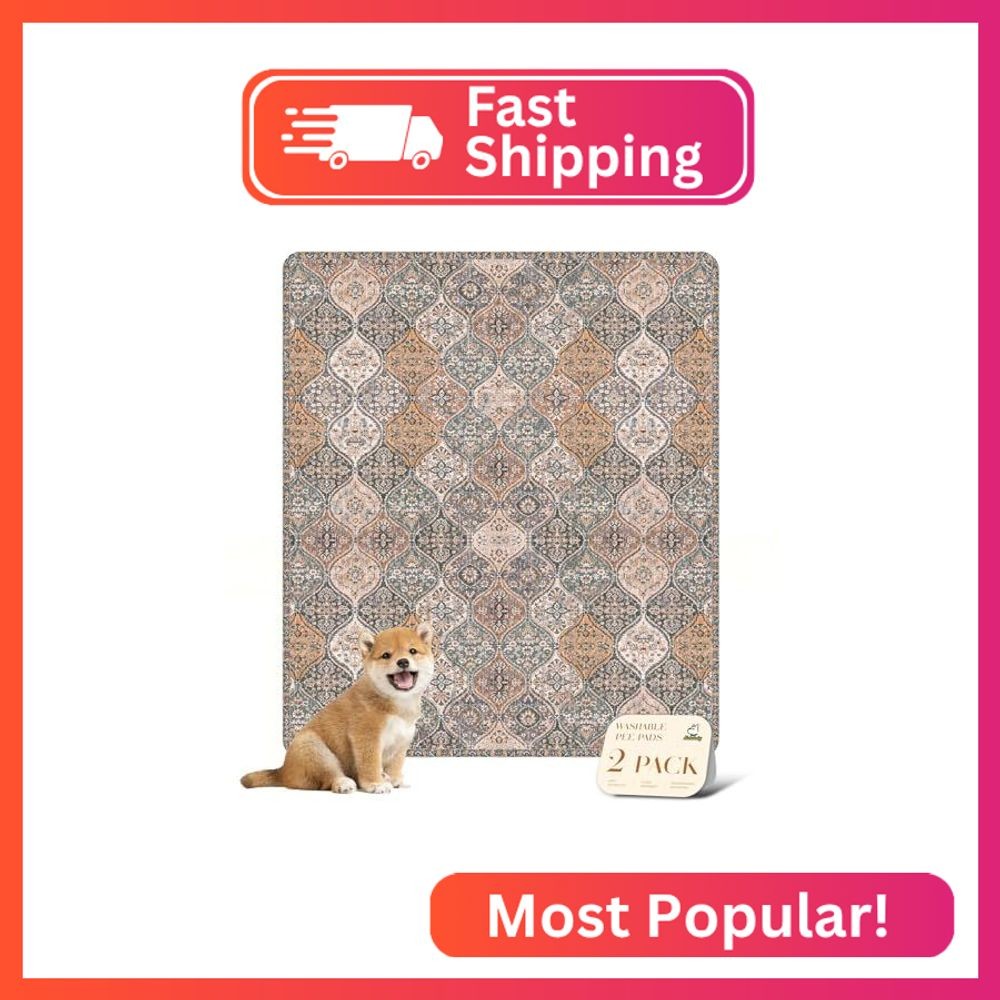 nunubaby Washable Pee Pads for Dogs, Stylish, Non-Slip and Leak-Proof Pee Pads.