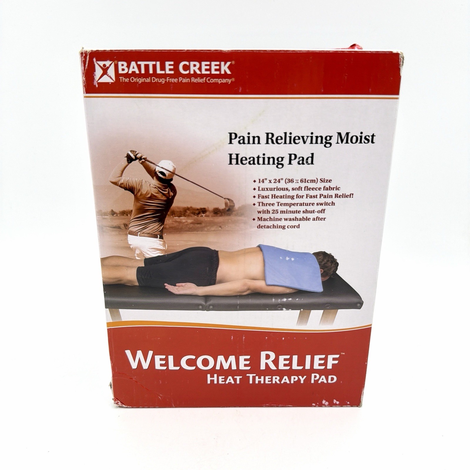 Battle Creek Welcome Relief Moist or Dry Heating Pad, 14″ X 24″, Washable
