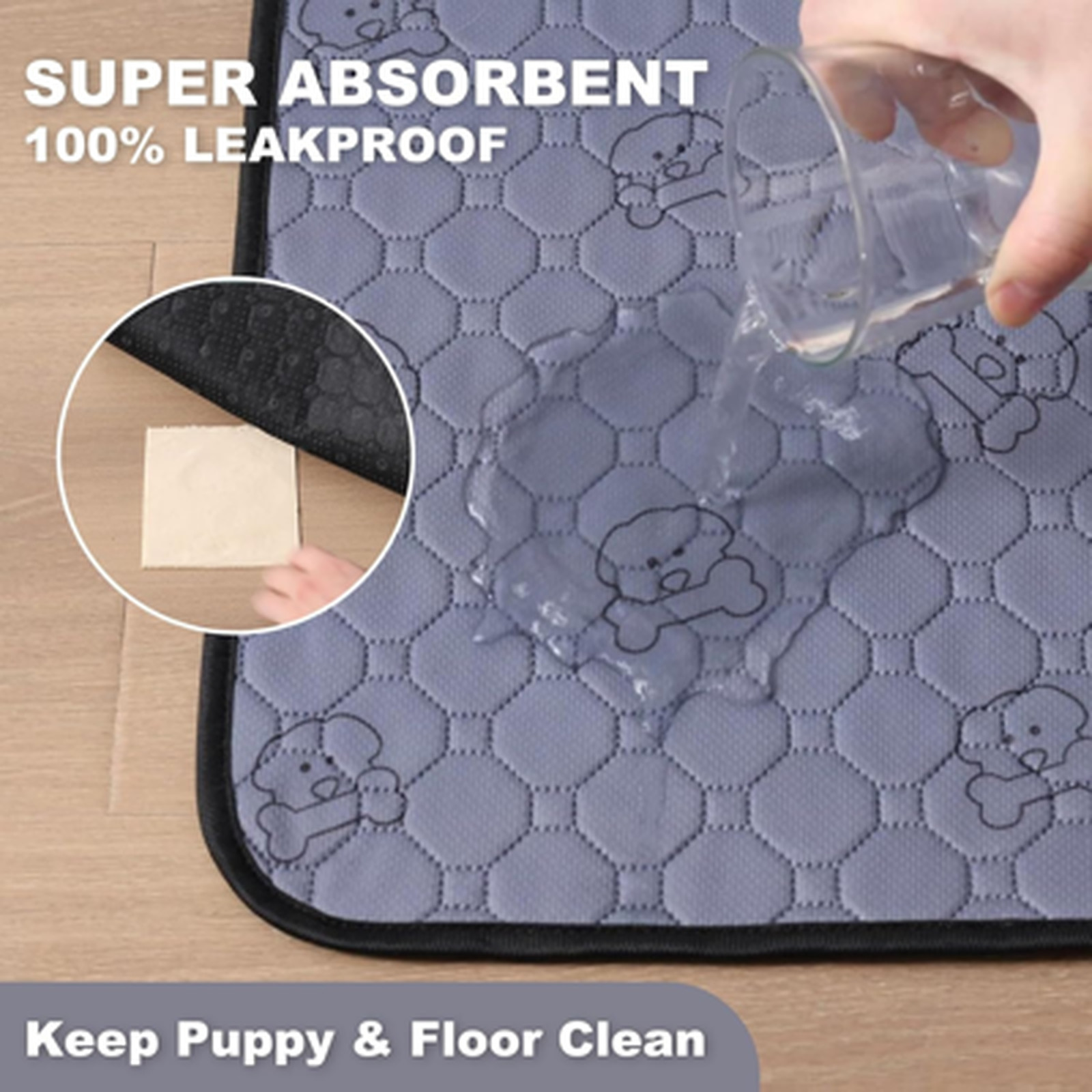 Dog Training Pads Reusable Waterproof Leak-Proof 18×24 Inches for Puppy Crate