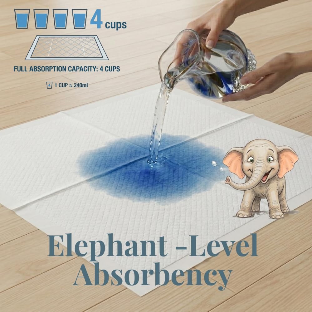 Elephant Pads Quick-Drying & Super Absorbent Precious Puppy Pads, Leak-Proof …