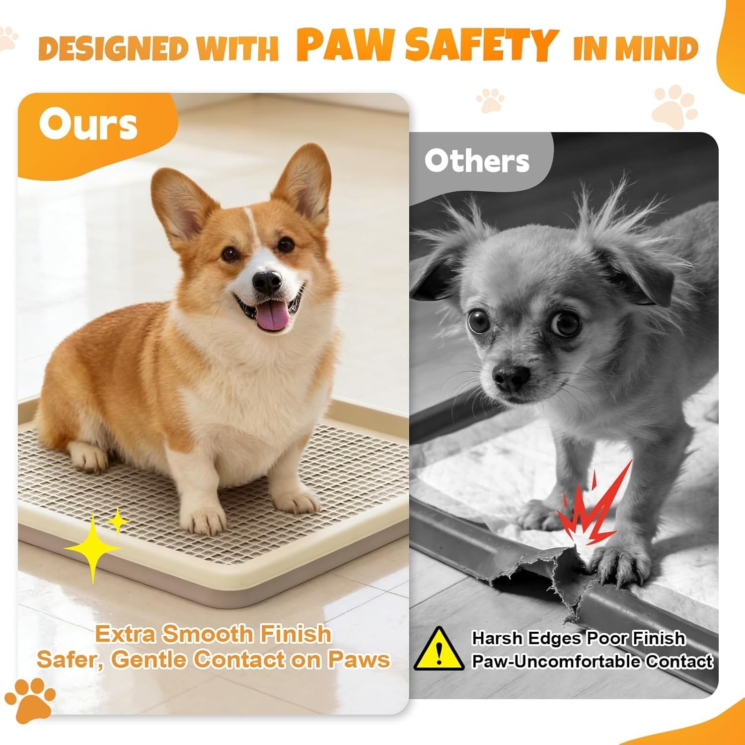 Dog Potty Tray Fits 22 x 22 In Pee Pad, Potty Training for Puppy Pad Holder |…