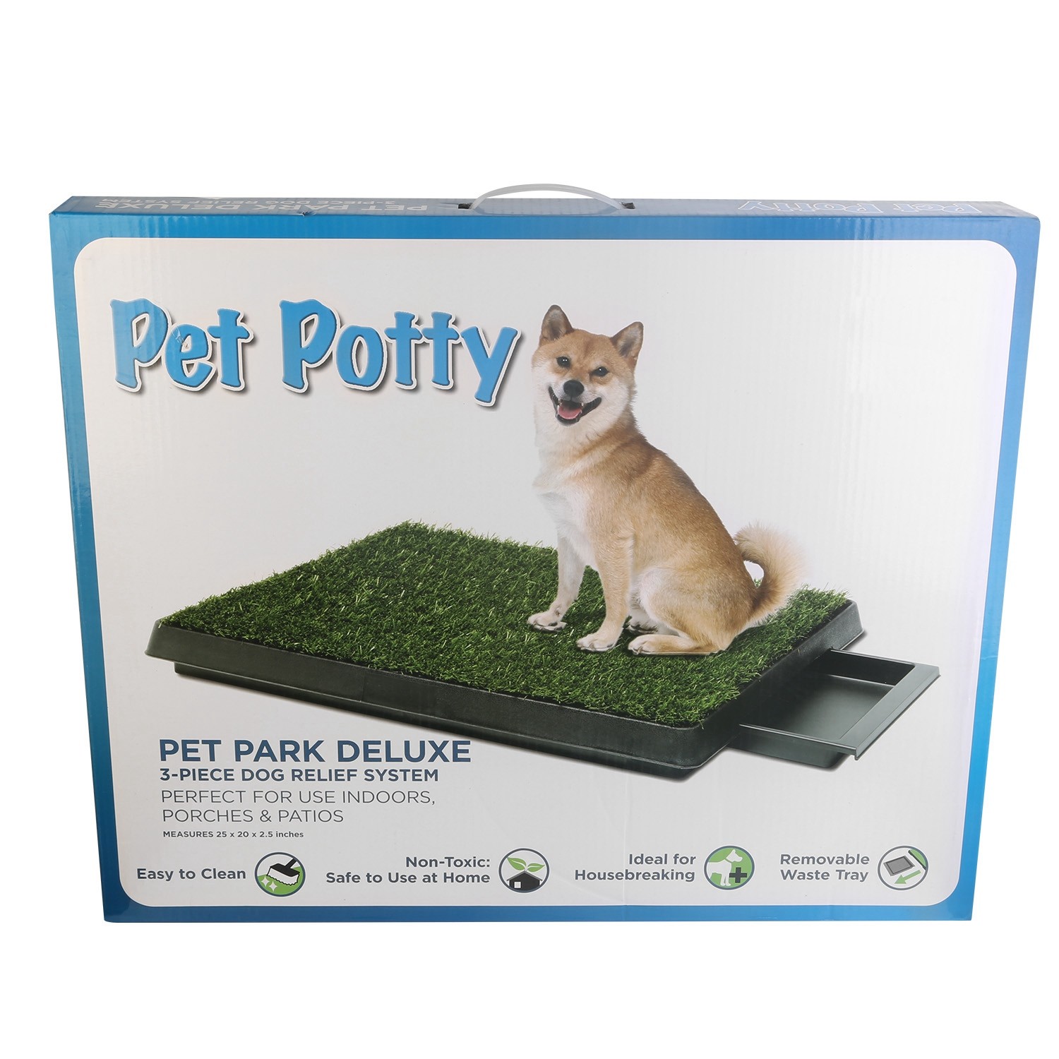 3-Layer Pet Potty Trainer Grass Mat Dog Training Pee Patch Pad Portable Toilet