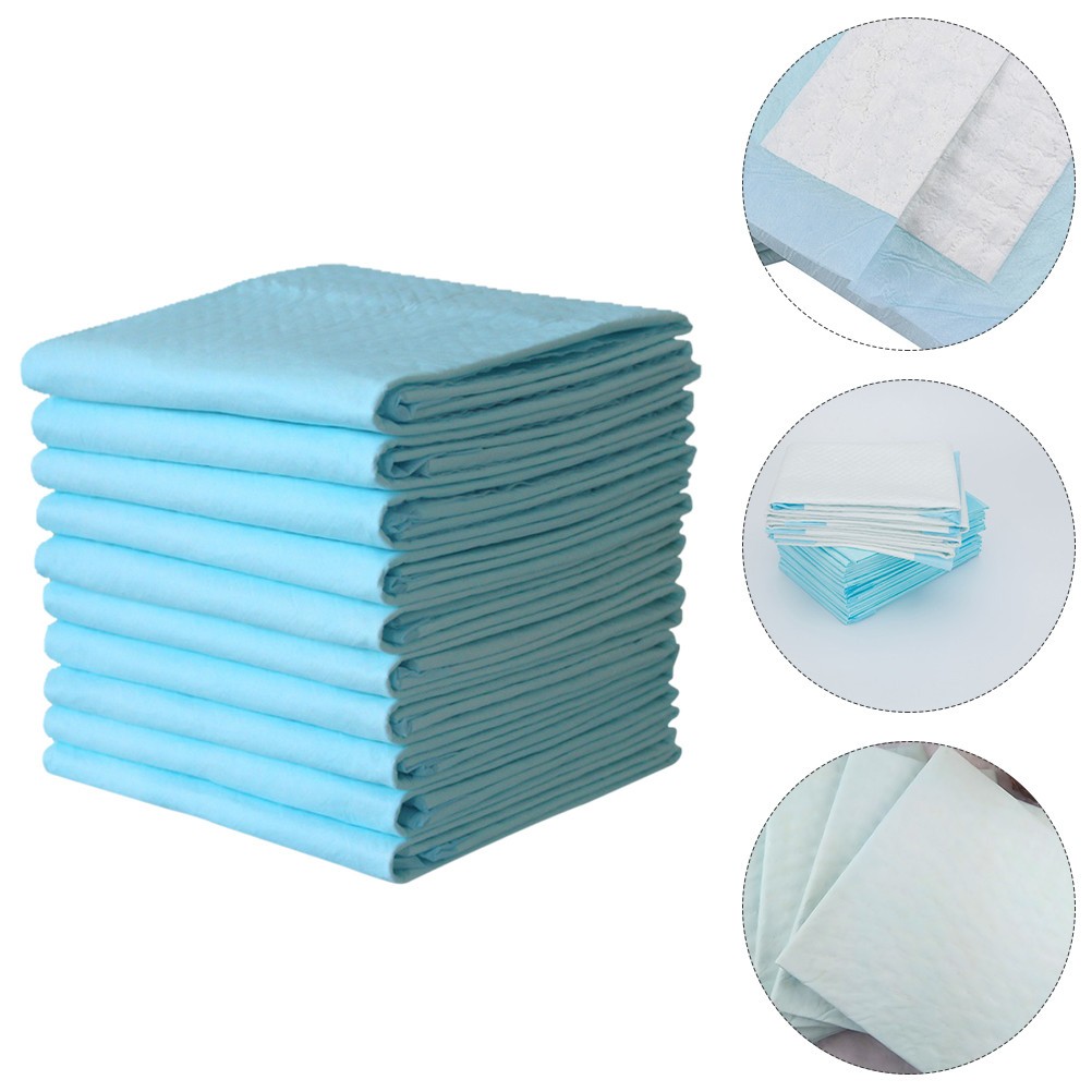 10Pcs Reusable Blue Nonwoven Nursing Pads for Bed Use Absorbent and Protective