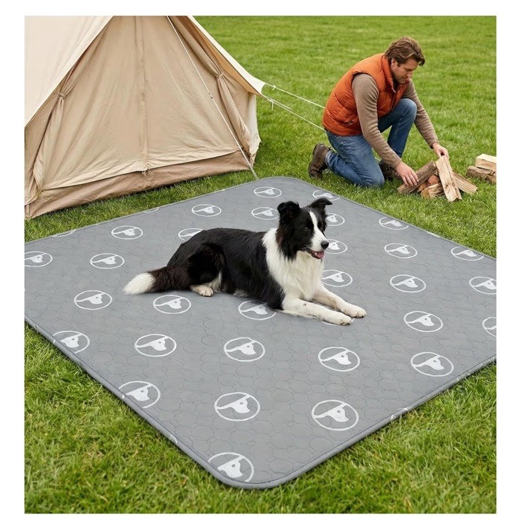 2 Pack NonSlip 36″x36″ Pet Playpen Mat with 3Layer Comfort, Reusable and Wash…
