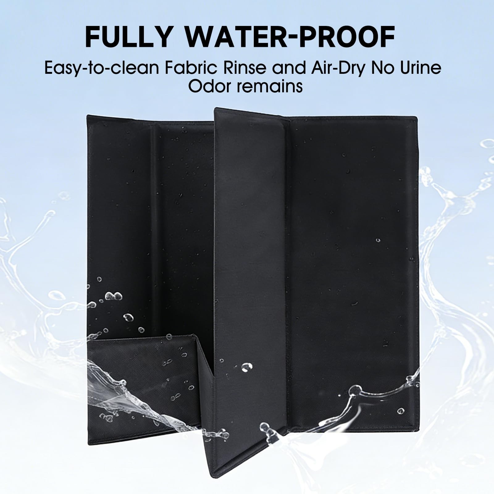 Dog Litter Box with High Walls, Pee Pad Holder Foldable, No Assembly, Waterpr…