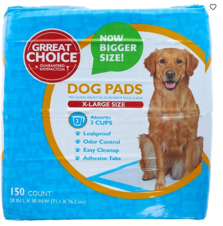 Dog and Puppy Training Pads, X-Large 30×28 inches 150 Count Great Choice