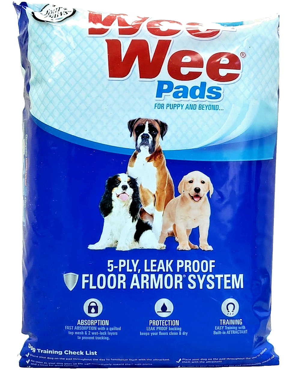 Four Paws 22″ x 23″ Puppy Training Dog Pee Wee Wee Dog Training Pads Set of 2