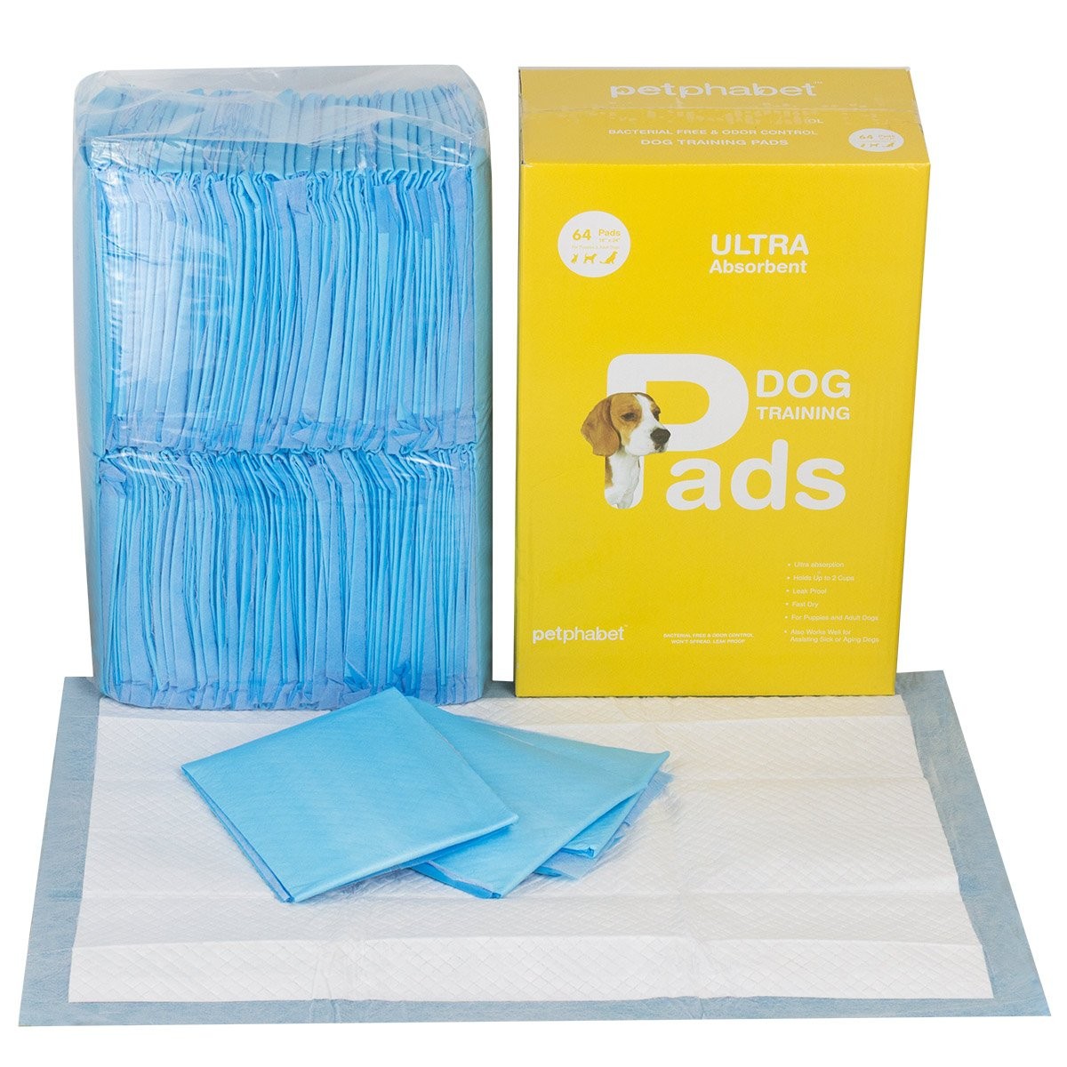 64 Count Puppy Pads 18 by 24 Inches,Dog Training Potty Pee Pads