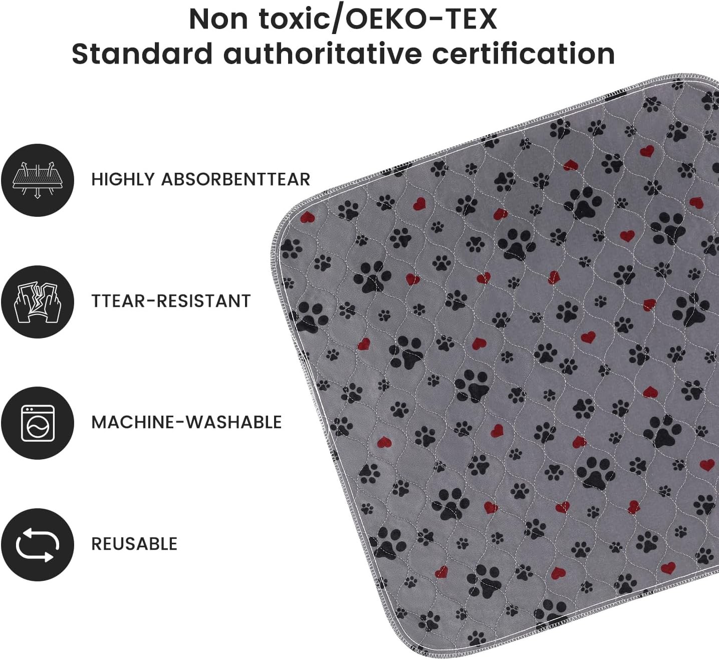 2 Tapetes de Entrenamiento para Perros 36×36 Pulgadas Impermeables Lavables