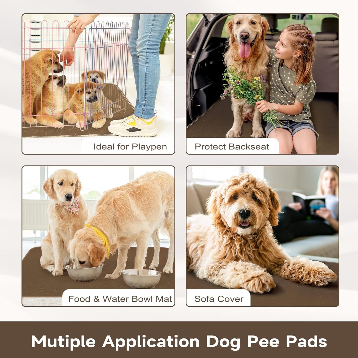 Super Absorbent Washable Dog Pee Pads – 30″x32″, Odor Control & Multi-functional