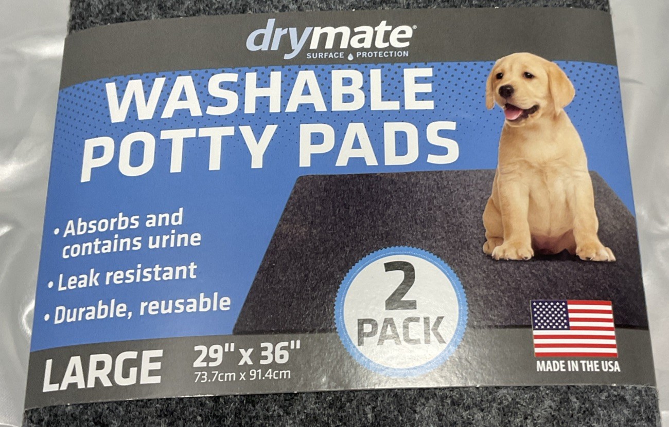 Washable Potty Training Pad for Pets Leak Proof Reusable Puppy Pads 2 Pack Large