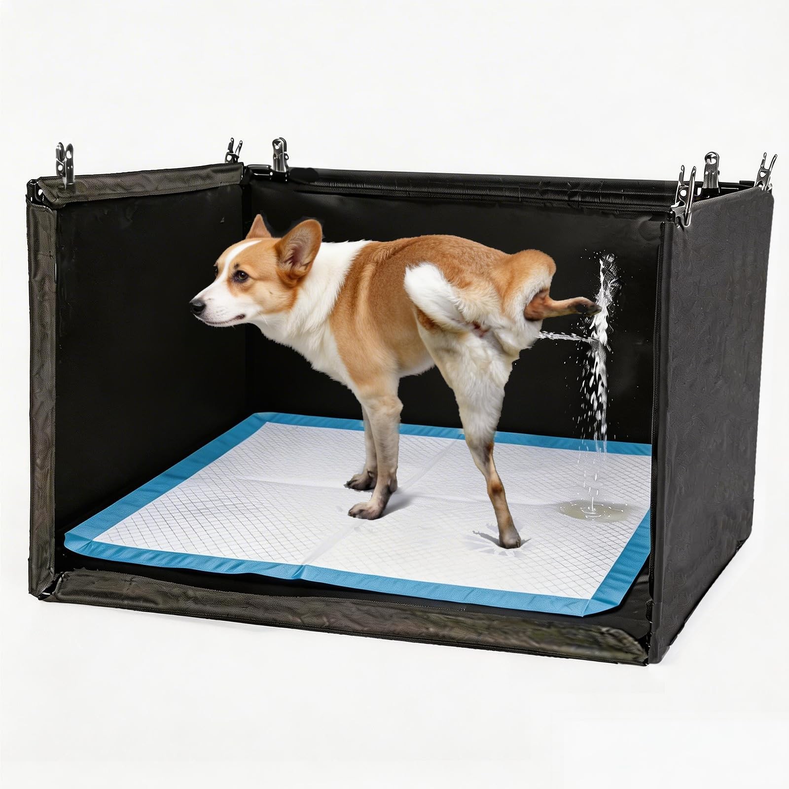 THINMUHAND Dog Toilet with High Walls – Indoor Male Dog Pee Station and Litte…
