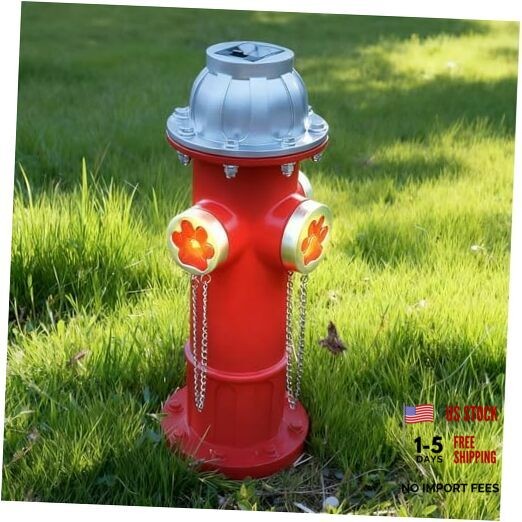 Fake Fire Hydrant for Dogs to Pee on,15 inch Solar Training Hydrant Puppy