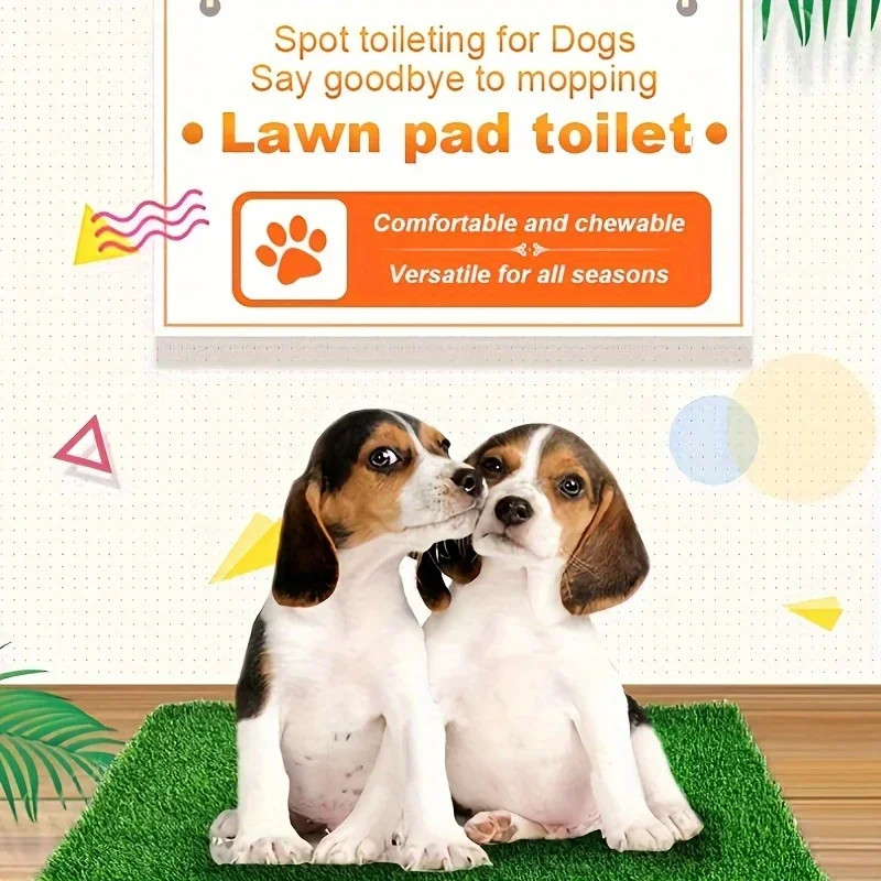 Washable Reusable Dog Grass Pee Pad Odor Control Non Slip Artificial Lawn for