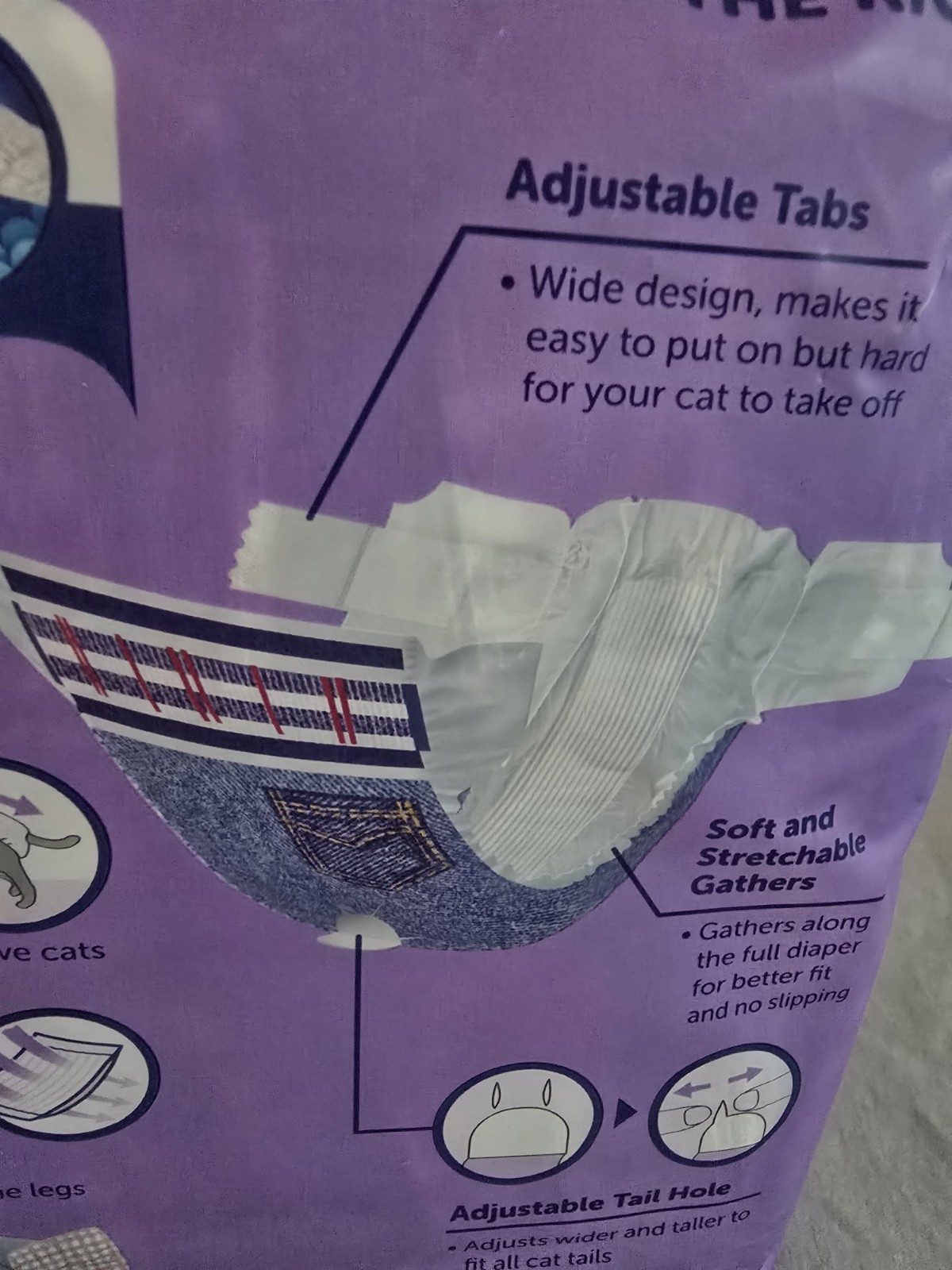 Hartz Comfitables Cat Diapers XS 16 ct Disposable Leak Protection