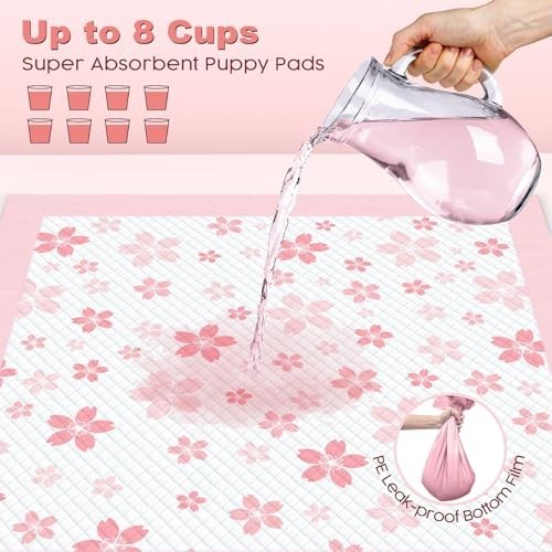 Extra Large Dog Pee Pads 28″x34″ – 100 Count, Super Absorbent, Leak-Proof, Thick