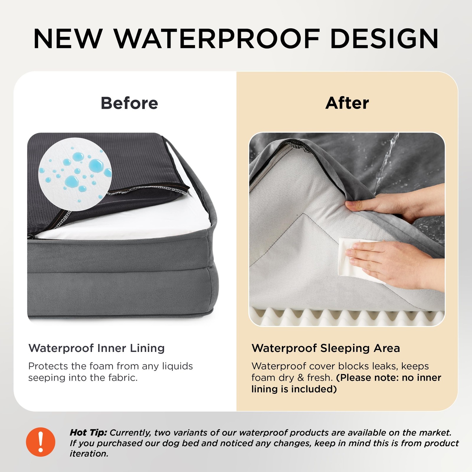 Bedsure Orthopedic Dog Beds Large Sized Dog – Washable Large Dog Cat Bed Wate…