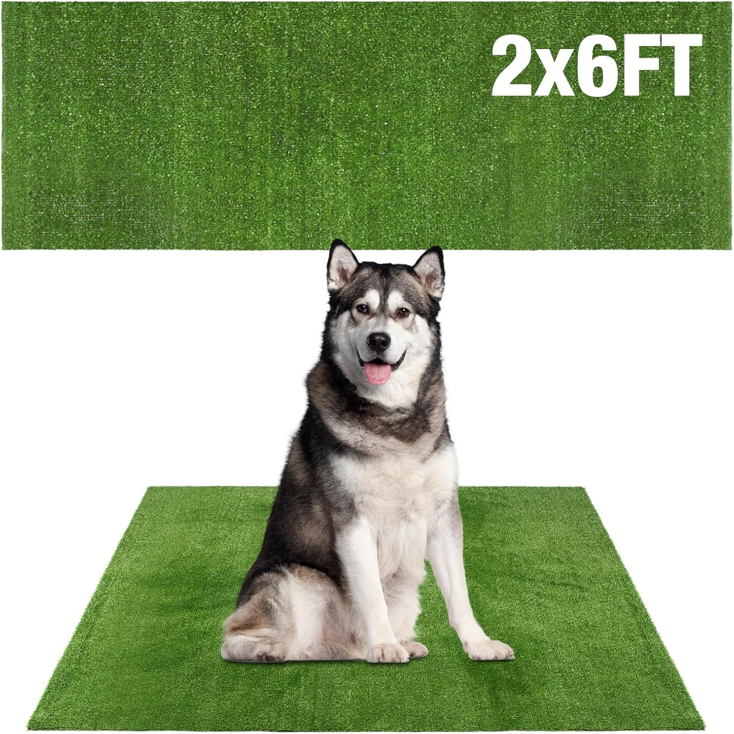 Grass Pad for Dog Large Size – 2FTx6FT, Dog Potty Training Turf, Indoor Outdoor