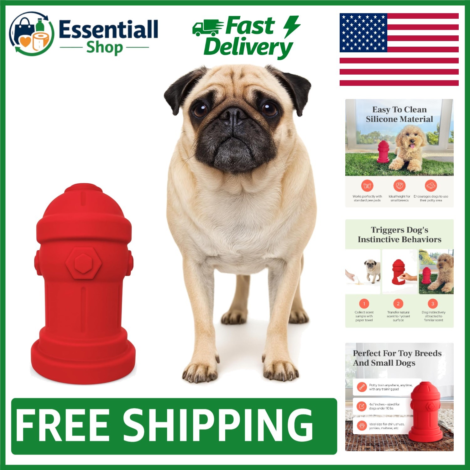 Small Dog Fire Hydrant 4×7 Inches – Perfect Potty Training Solution for Pets