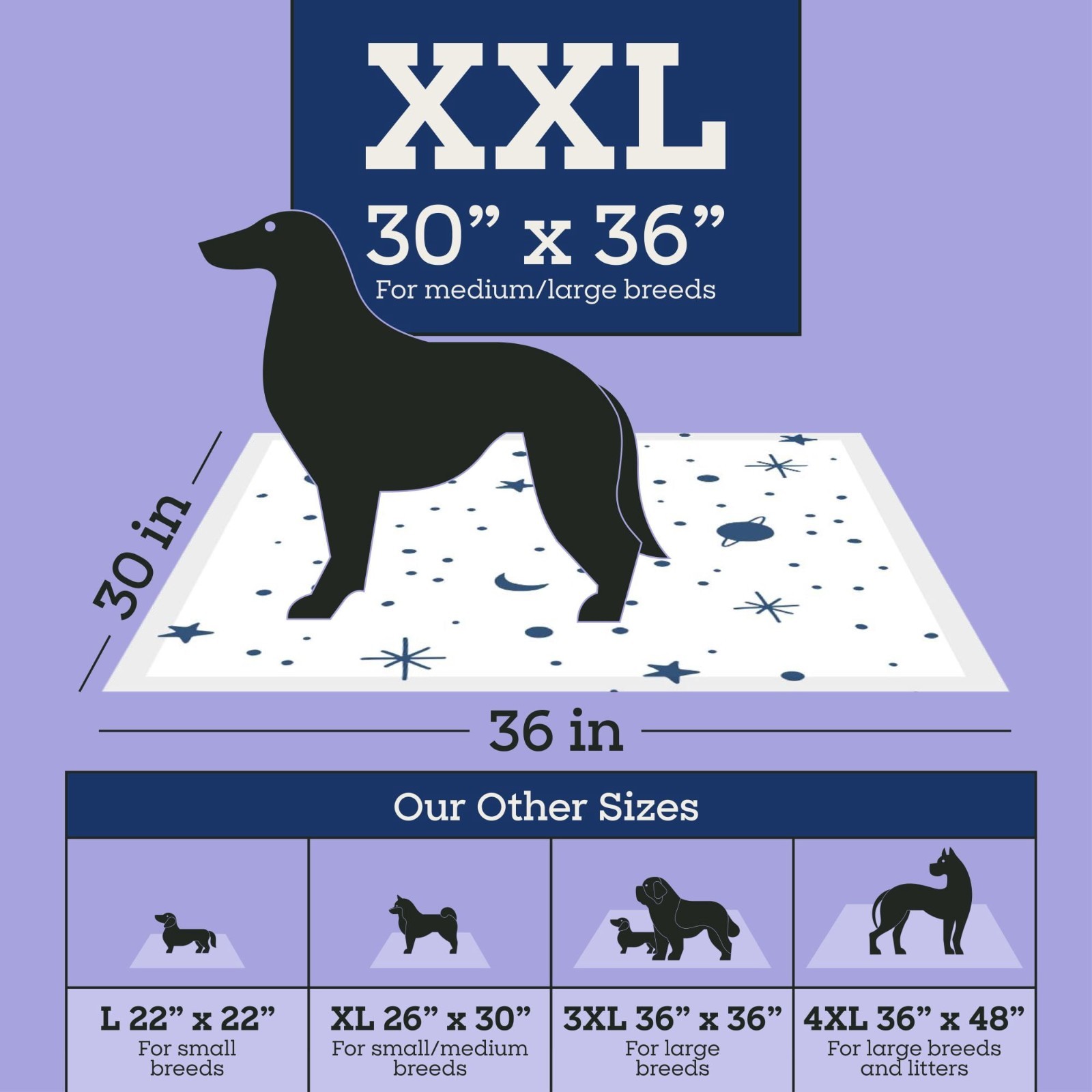 Pet Pads XXL Overnight 14 Count Absorbent Leak Proof Odor Control Dog Training