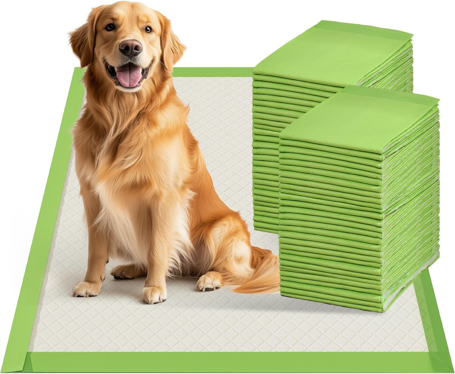 Dog Pee Pads Extra Large 28″X34″, XL Thicker ECO Green Disposable Xlarge Puppy T