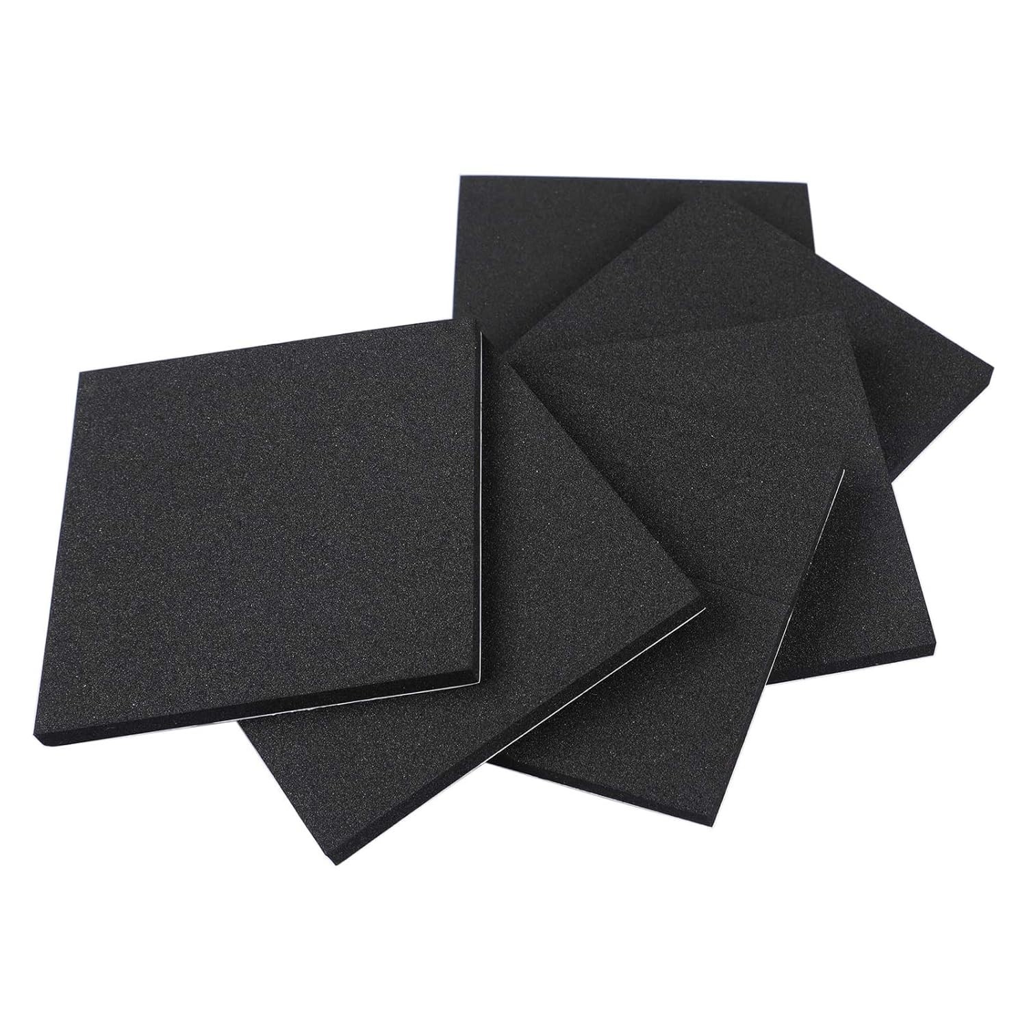 6Pcs Adhesive Foam Padding 1/4 in Thick X 4 in X 4 in,Closed Cell Foam Sheets…