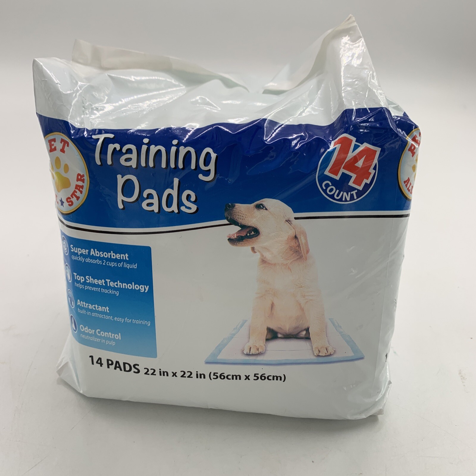 Pet All Star Training Pads 22″x 22″ Super Absorbent Odor Control 1 Package 14 Ct