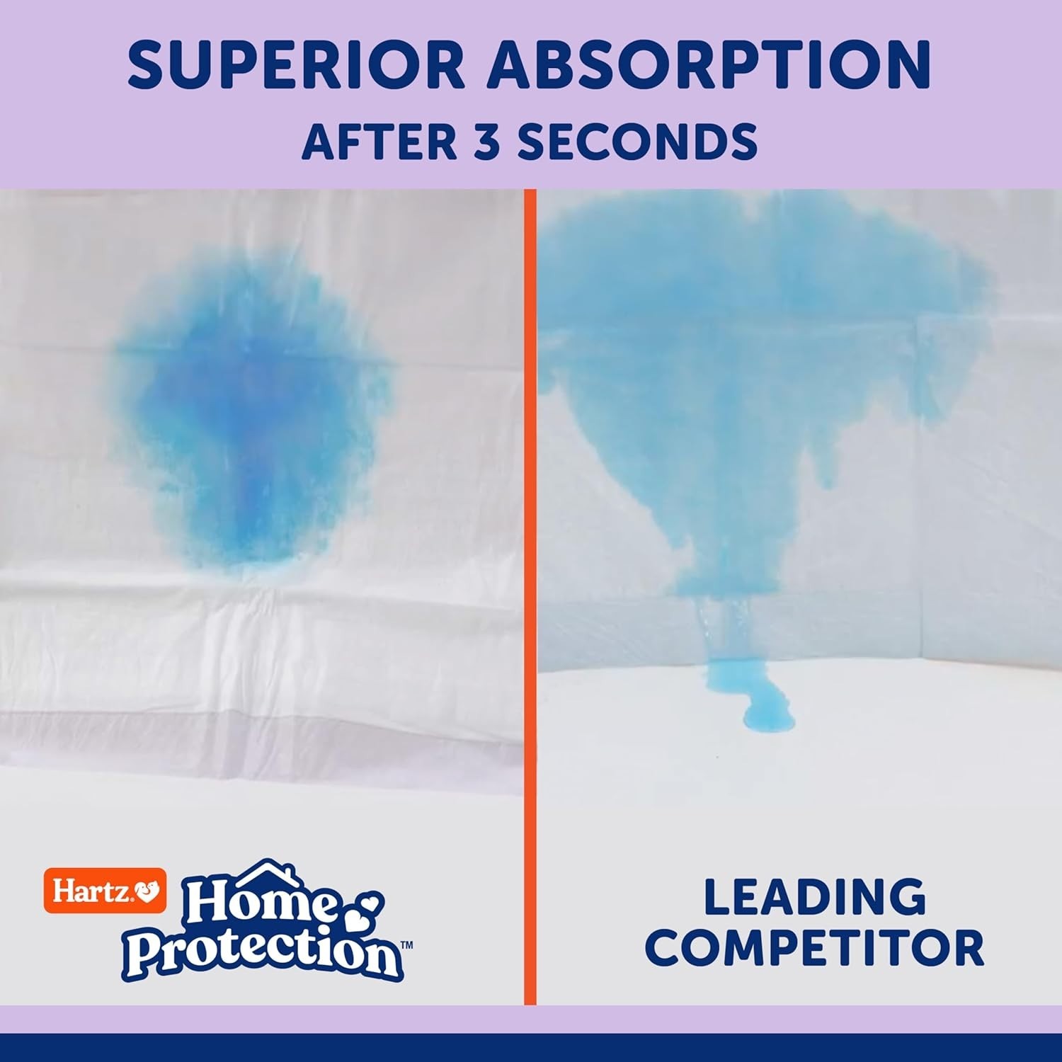 Home Protection Lavender Scented Dog Pads – 50 Count, Leak Proof & Odor Elimi…