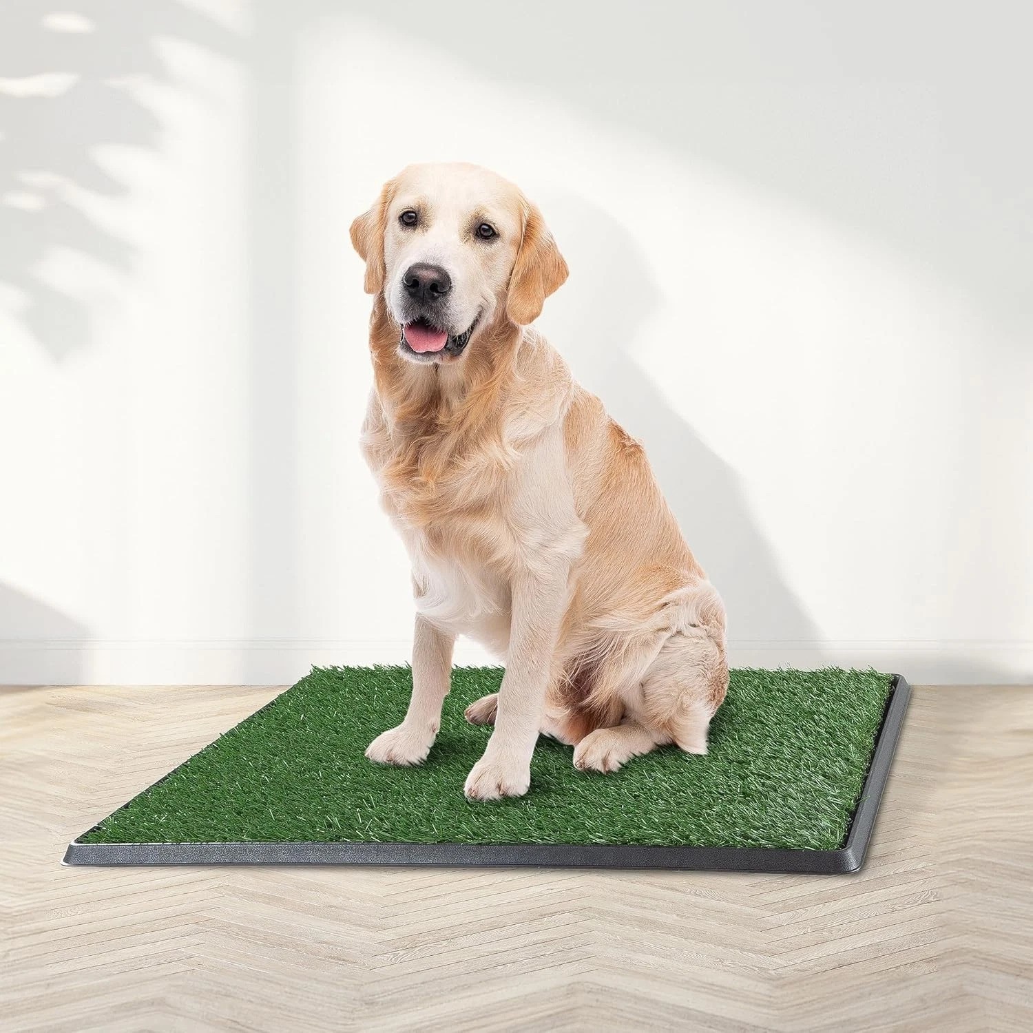 Eco-Friendly 4-Layer Artificial Grass Potty Pad with Collection Tray