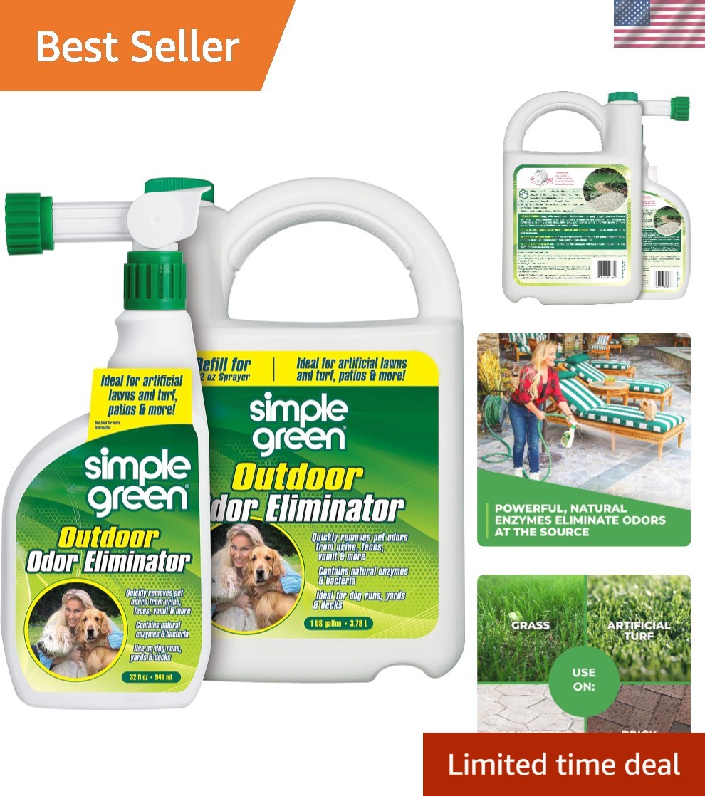 Outdoor Odor Eliminator for Pets, Dogs, Ideal for Artificial Grass & Patio 32…