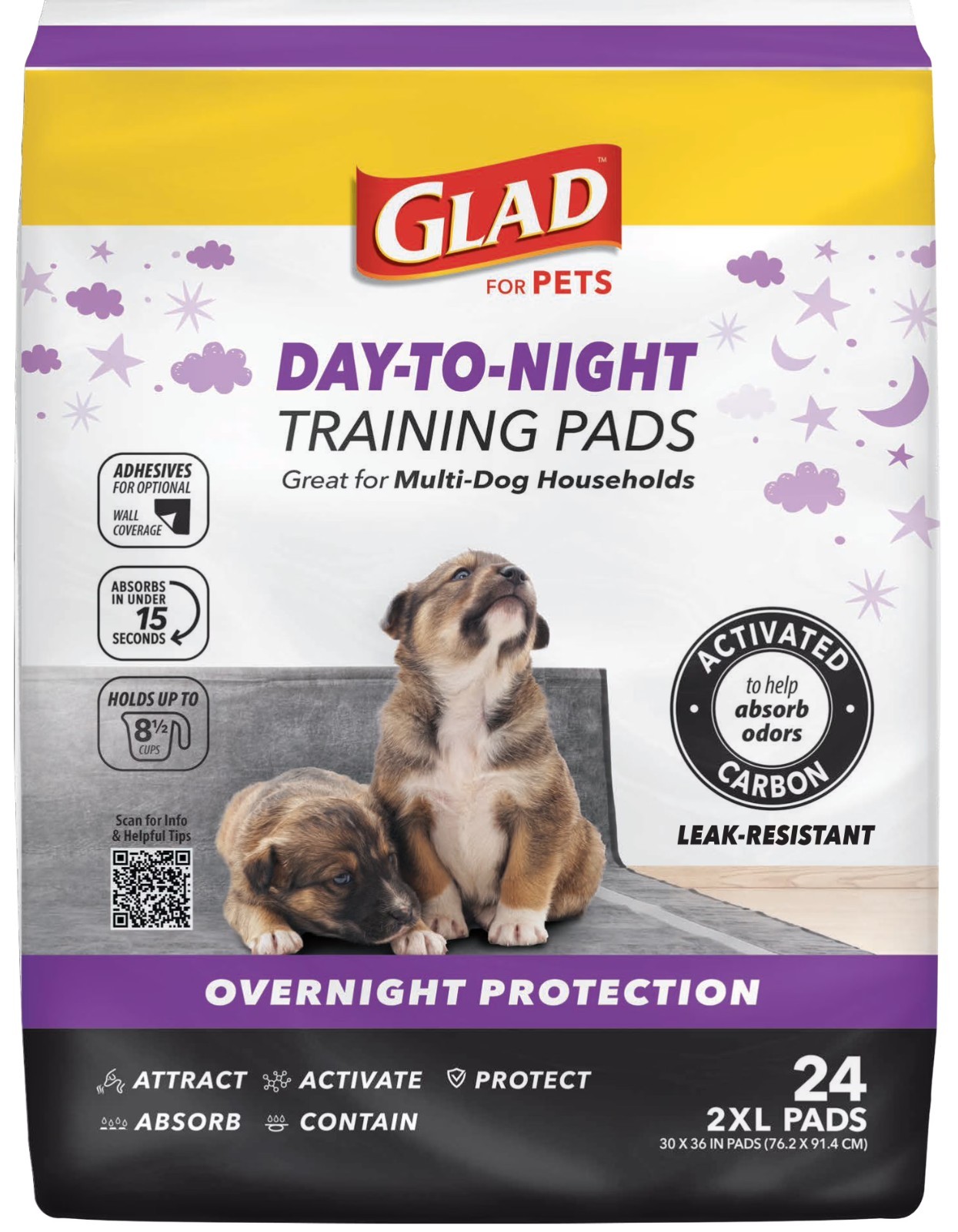 Activated Charcoal Leak Resistant Dog Training Pads 30×36 24 Count Giant Size