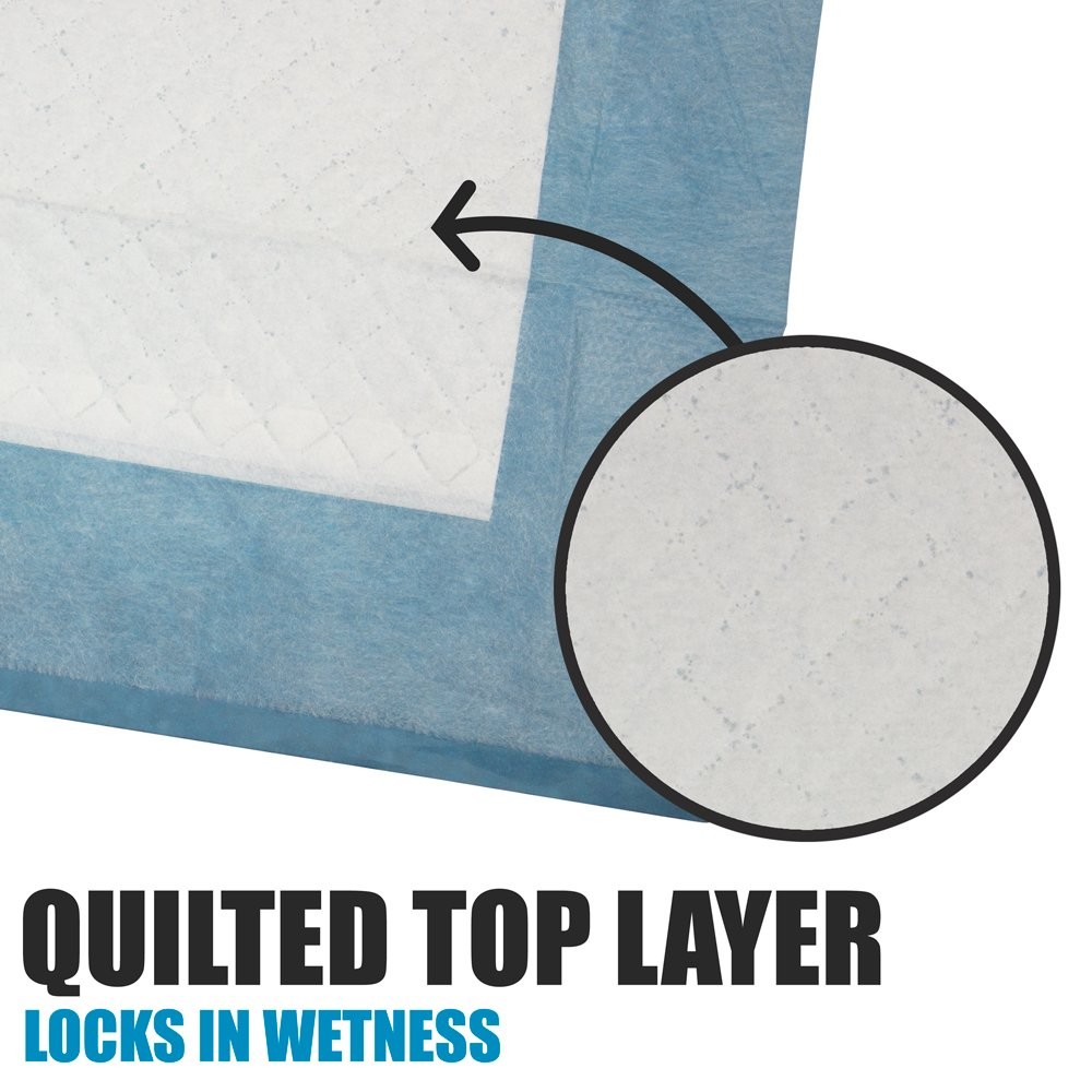 BV Pet Potty Training Pads for Dogs Puppy Pads, Pee 50 Count (Regular), Blue